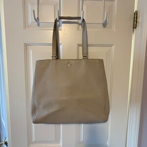 Dagne Dover Taupe Leather Tote